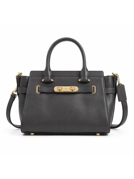 Coach Handbags - Coach Swagger 27 Gray Brown Glovetanned Leather Gold Satchel 12111 Authentic
